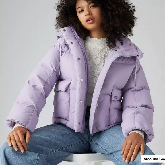 NEW Levi's Western Short Bubble Puffer Jacket - Picture 1 of 9